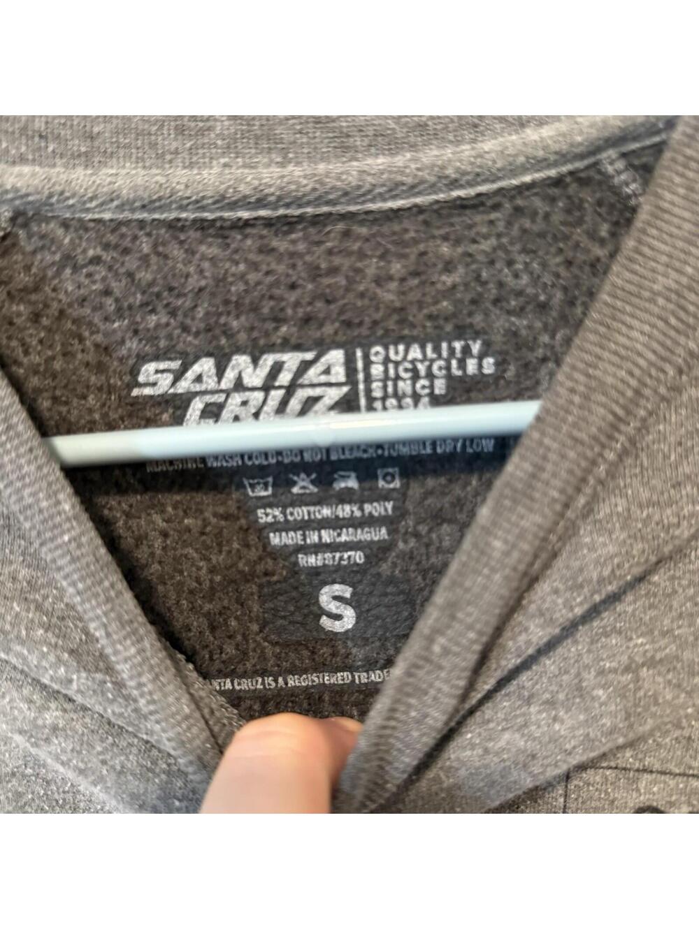 Vintage 00s Santa Cruz Bicycles Gray Designer Men’s Sweatshirt Oversized Small - Picture 6 of 6